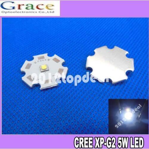 10pcs Cree XLamp XPG2 XP-G2 R5 Warm White White Cold White 1W~5W 3000k 4000k 6000K 220LM LED Light Lamp on 20mm Star pcb