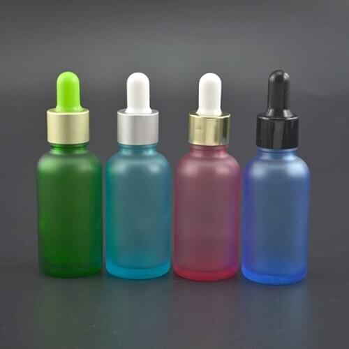 330pcs*30ml Empty Luxury Matte White Jade Essentail Oil Bottle with basket Dropper Cap for e juice 1oz glass dropper bottles