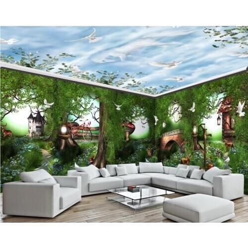 Custom mural 3d photo wallpaper Fantasy fairy forest rural idyllic Whole house wall Home decor room wallpaper for wall 3 d