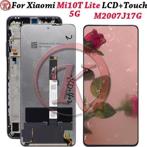 6.67" Original LCD For Xiaomi Mi 10T Lite 5G LCD Screen Display+Touch Panel Digitizer For Xiaomi 10T Lite 5G M2007J17G LCD