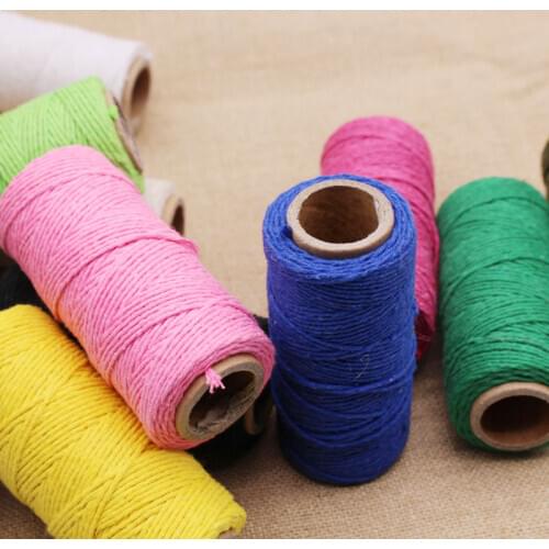 Colorful Cotton Rope Diy Hand-Woven Bohemian Bracelet Decoration Food Packaging Tag Binding Material