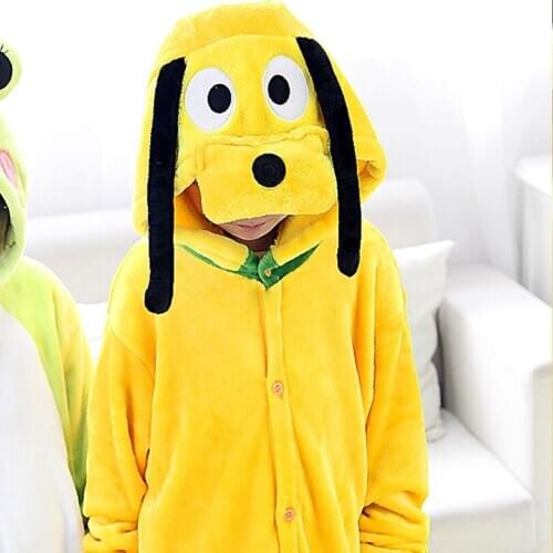 Kigurumi Costume Dog Kids Cosplay Onesie Lovely Warm Boy Girl Anime Animal Party Disguise Hooded