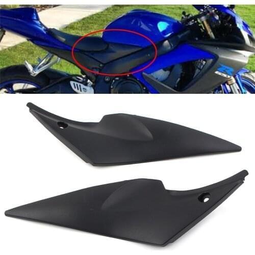 GSXR 600 750 K6 Motorcycle Tank Side Fairing Panel Gas Trim Cover Cowl 1Pair For Suzuki GSXR600 GSXR750 2006 2007 Black ABS