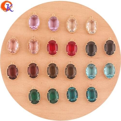 Cordial Design 50Pcs 15*23MM Crystal Pendant/Jewelry Accessories/Hand Made/Oval Shape/DIY Making/Earring Findings/Charms