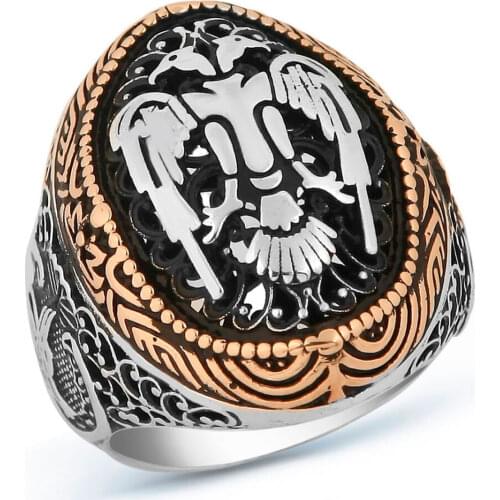 925 Sterling Silver Ring For Men Pure Unique Design Patterned Stamped 8 Variations High Quality Turkish Jewelry
