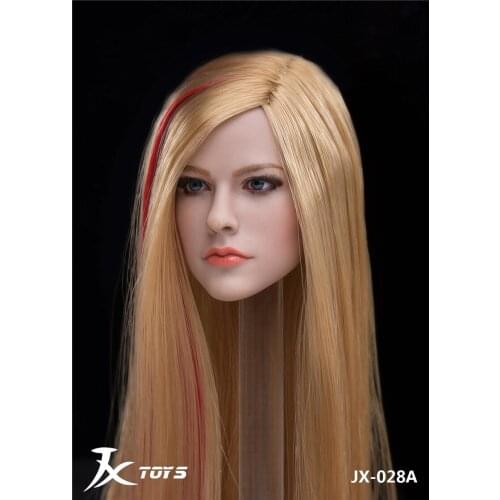 1/6 JX-028A Scale Women Avril Singer Model F 12" PH Female Soldier Figure Toy Collection Female Head Toy