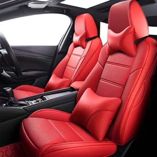 Custom car leather seat cover For mitsubishi outlander xl 3 asx pajero sport lancer 9 accessories covers for car