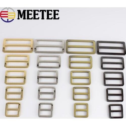 30pcs 20/25/32/38/50mm Metal Slider Tri Glide Adjuster Buckles Bag Strap Webbing Backpack Clasp Hooks DIY Leather Accessories