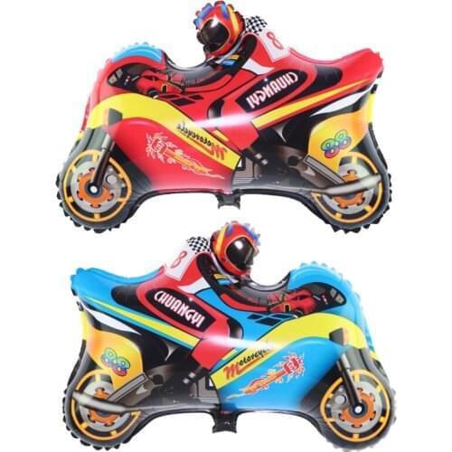 Motorcycle balloon cartoon car floatable balloon children birthday party decoration balloon racing scene layout decoration