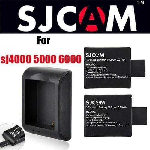 NEW 3.7V SJ 4000 Battery With AC DC Charger For GoPro Helmet Sport SJ4000 Digital Camera batterie With Charger