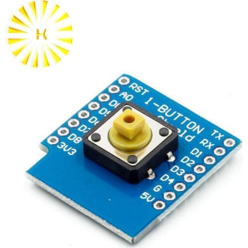 One Button Shield For WeMos D1 Mini Button For Wemos Diy Electronic PCB Board D1 Mini Button Module With Pin Connector