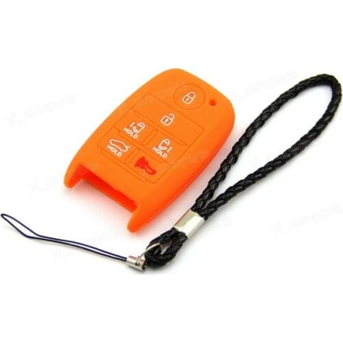 Orange Silicone Case Cover Fit For Kia 6 Buttons Smart Key Mini Van Carnival K6SMOR