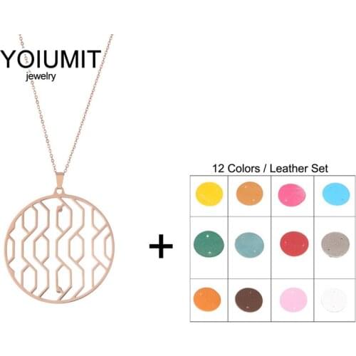Cremo Stainless Steel Necklaces For Women Jewelry Rose Gold Necklace & Pendant Delicate Fashion Interchangeable Leather Necklace
