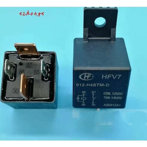 Relay HFV7-012-H4STM-D genuine 12VDC 70A wide 4-foot spot