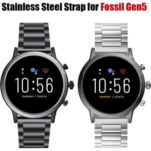 For Fossil Gen 5 Strap Stainless Steel Bracelet Watchband Gen5 Quick Release Band Wriststrap Metal Watch Bands Luxury Gifts