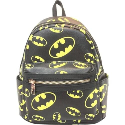 Marvels PU Backpack Avengers Deadpool Thor Loki Bag Anime Action Figure Toy Schoolbag Fashion Travel Case Gift For Children Girl