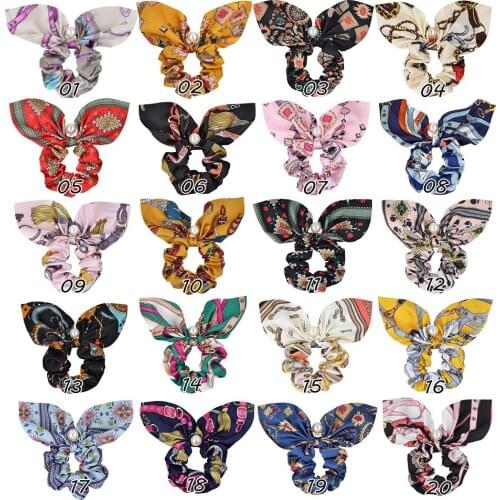 New Chiffon Bowknot Elastic Hair Bands For Women Girls Solid Color Scrunchies Headband Hair Ties Ponytail Holder Hair Accessorie