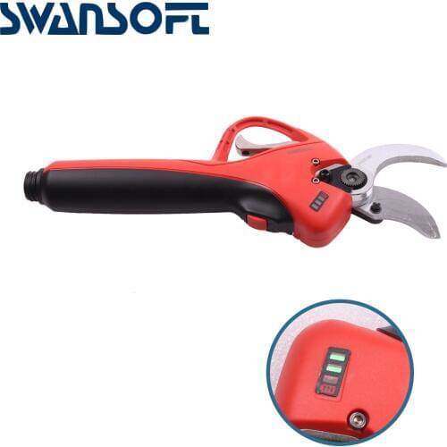 SWANSOFT power Tools 36V Li-ion Battery Cordless Secateur Branch Cutter Electric Fruit Pruning Tool Shear