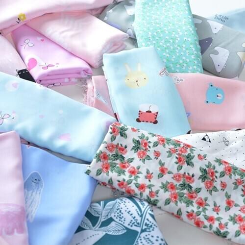 New 50X140cm Rayon Printed Fabric For Dress / Skirt / Sleepwear RM Soft Dress Fabric Rayon Viscose Cotton Material Patchwork