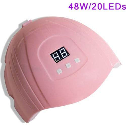 Fashion 48W Nail Dryer Portable 20 LED UV manicure Lamp nails USB Cable Home Use Nail Lamp for curing poly gel
