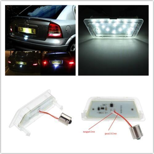High Quality LED License Number Plate Light White For Vauxhall Opel Astra G MK4 1998-2004 LED License Number Plate Light