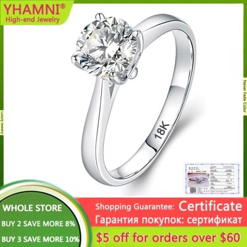 Кольца с фианитами для женщин YHAMNI China At AliExpress