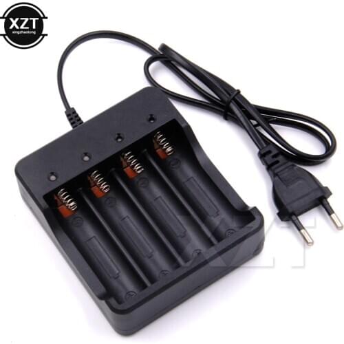 18650 Battery Charger Black 2 Slots AC 110V 220V Dual For 18650 Charging 3.7V Rechargeable Lithium Battery