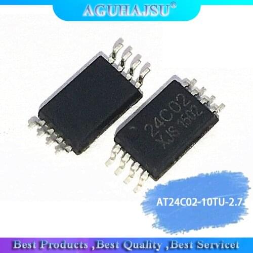 10pcs/lot AT24C02-10TU-2.7 AT24C02 24c02 TSSOP8 memory new original