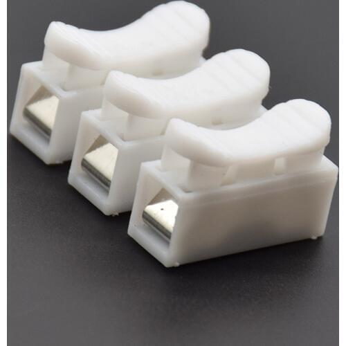 10pcs/lot CH-3 Spring Wire Quick Connector 3pins G7 Electrical Crimp Terminals Block Splice Cable Clamp Easy Fit Led Strip
