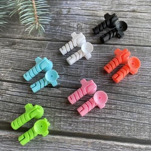 10pcs Sucker Style Spiral Cable Protector Data Line Cord Protector Protective Case Cable Winder For iPhone USB Charger Cable