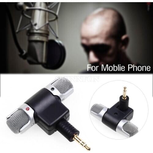 200Pcs/Lot Mini 3.5mm Microphone Stereo Mic For Recording Mobile Phone Studio For Laptop Microphone