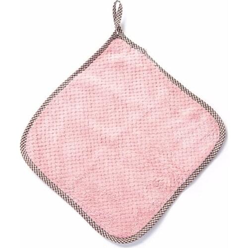 27.5×25cm Cloth 4 Color Hand Towel Absorbent Merbau Solid Color Thicker