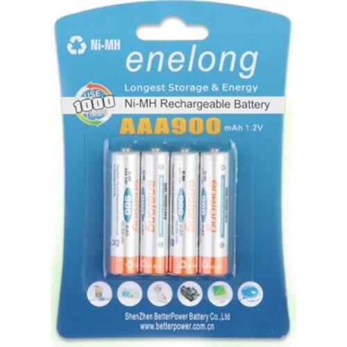 Lot 4pcs Original Enelong 1.2V 900mAh AAA Batteries Rechargeable AAA NI-MH Battery for Camera TV Remote Car Toys etc