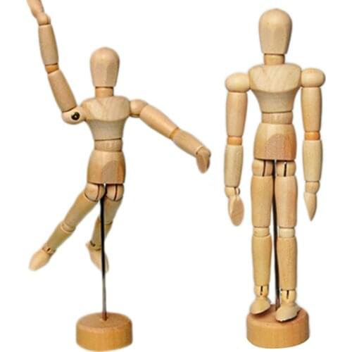 5.5 inch NEW Artist Movable Limbs Male Wooden Toy Figure Model Mannequin Art Sketch Draw Action Toy Figures