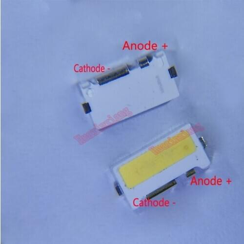 50PCS/Lot Edge SMD LED 7032 6V 1W 160mA Cool White High Power For TV Backlight