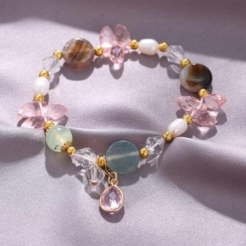 Natural agate prehnite crystal bracelet women women gifts gifts guardian love