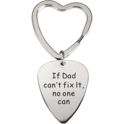 Europe And America Charm Stainless Steel Key Chain Jewelry If Dad can`t fix it, no one can Pendant Key Chain Jewelry For D