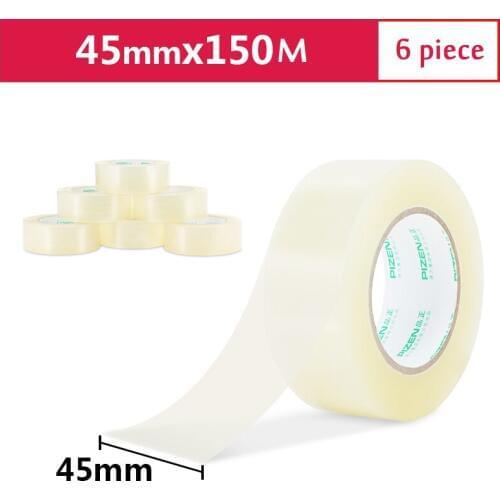 Deli High quality transparent sealing tape packing tapes 45mmx150m 6 rolls Office supplies 33009