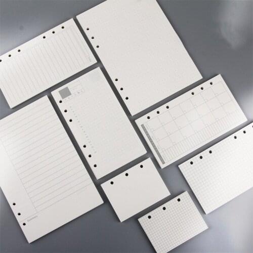 Business office A5 A7 A6 loose-leaf notebook refill spiral binding clip index inner page monthly to-do list paper stationery