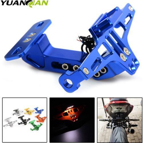 Motorcycle License Plate Bracket Licence Plate Holder Frame Number Plate for Yamaha R3 R25 YZF R1 YZF R6 T-MAX500 TMAX530 MT-10
