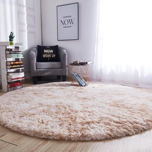 Nordic round Carpet Hanging Basket Glider Balcony Cushions Dressing and Makeup Plush Floor Mat Ins Bedroom Blanket Floor Mat