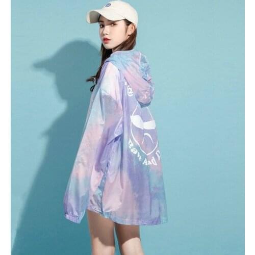 Summer 2021 Loose Sunscreen Jacket Women Streetwear Korean Breathable Thin Fashionable Za Vintage Clothes Windbreaker Long Coat
