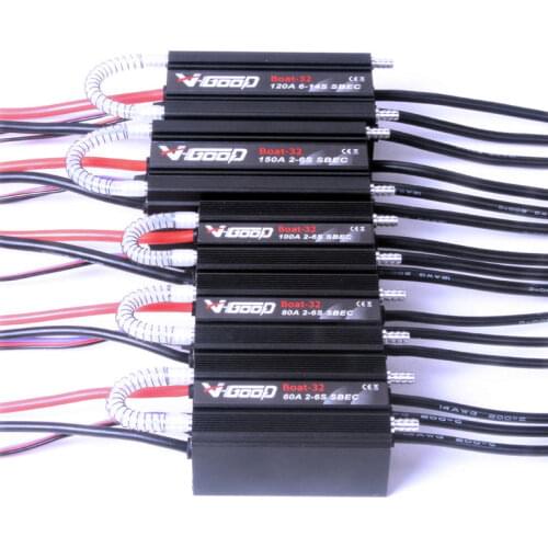 Vgood Boat-32 32BIT 60A 80A 100A 120A 150A 2-6S 5.5V/6A BEC Brushless Boat ESC for RC Model Boats DIY Parts