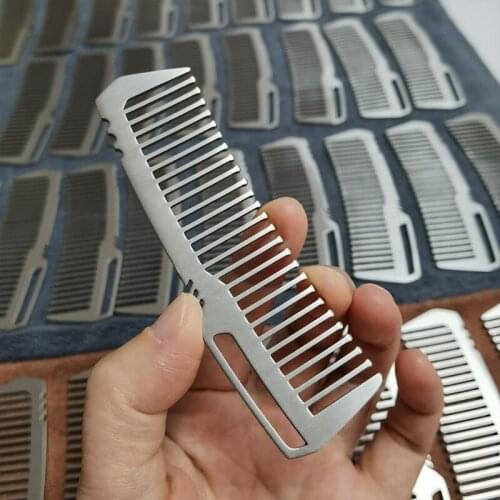 Mini Portable Titanium Alloy Comb Men Women Self-cleaning Tools EDC Super Light Hair Brush Outdoor Pocket Gadget