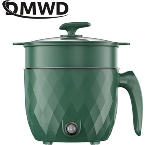 DMWD 220V Multifunctional Electric Cooker Heating Pan Electric Cooking Pot Machine Hotpot Noodles Rice Eggs Soup double Steamer