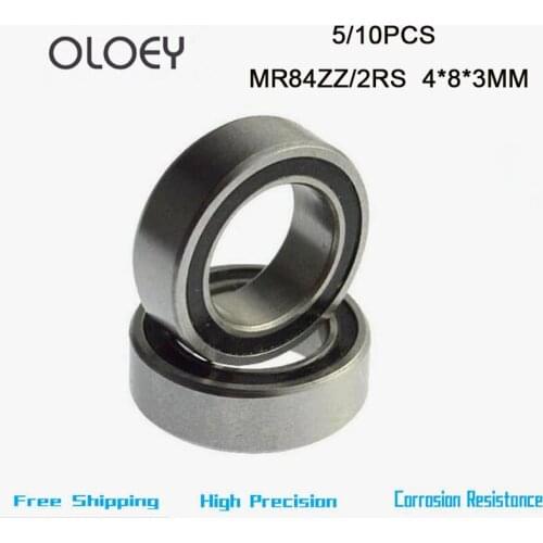 MR84-2RS ZZ 5/10PCS Excellent MR84 RS MR84RS 4x8x3mm Rubber Sealed Miniature High Quality Deep Groove Ball Bearing High Quality