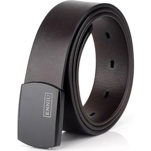 Belt mens leather first layer cowhide youth casual pin buckle belt mens middle-aged jeans belt tide