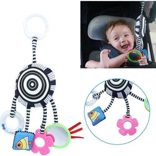 Soft Plush Baby Rattles Toys 0-12 Months Baby Crib Stroller Toy Teethers Early Development Stroller Car Hanging Toys For Infant