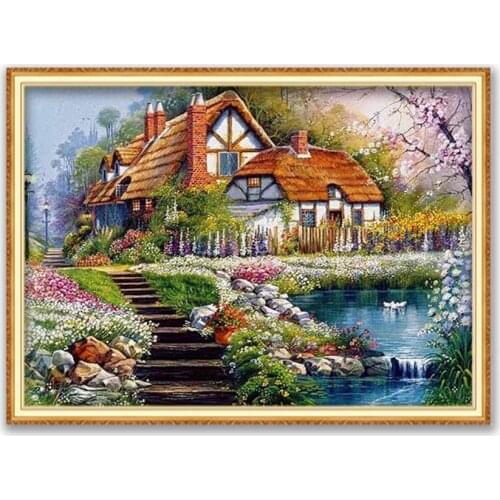 Nature DIY Embroidery Cross Stitch 11CT Kits Craft Needlework Set Cotton Thread Printed Canvas Home Decoration Design Wholesale