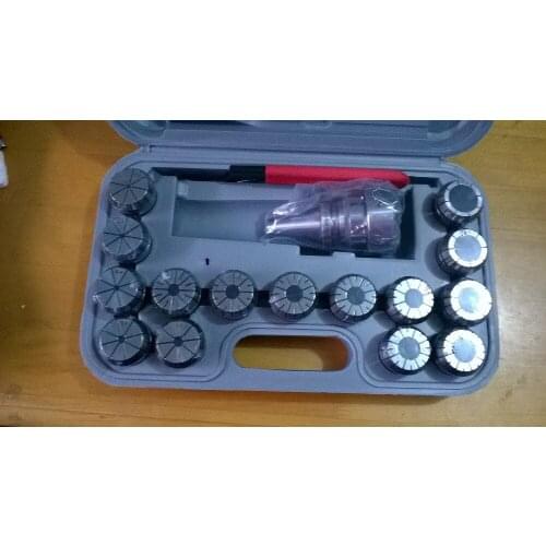 15PCS ER40 collet set with BT30-ER40 collet holder and ER40 wrench hook type
